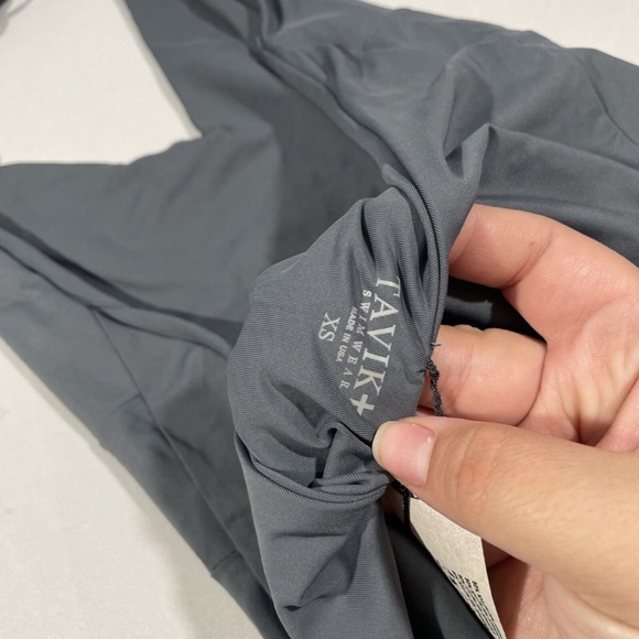 NEW Tavik [ XS ] Chase Deep V-Neck‎ One-Piece Swimsuit in Turbulence Grey - Picture 9 of 11